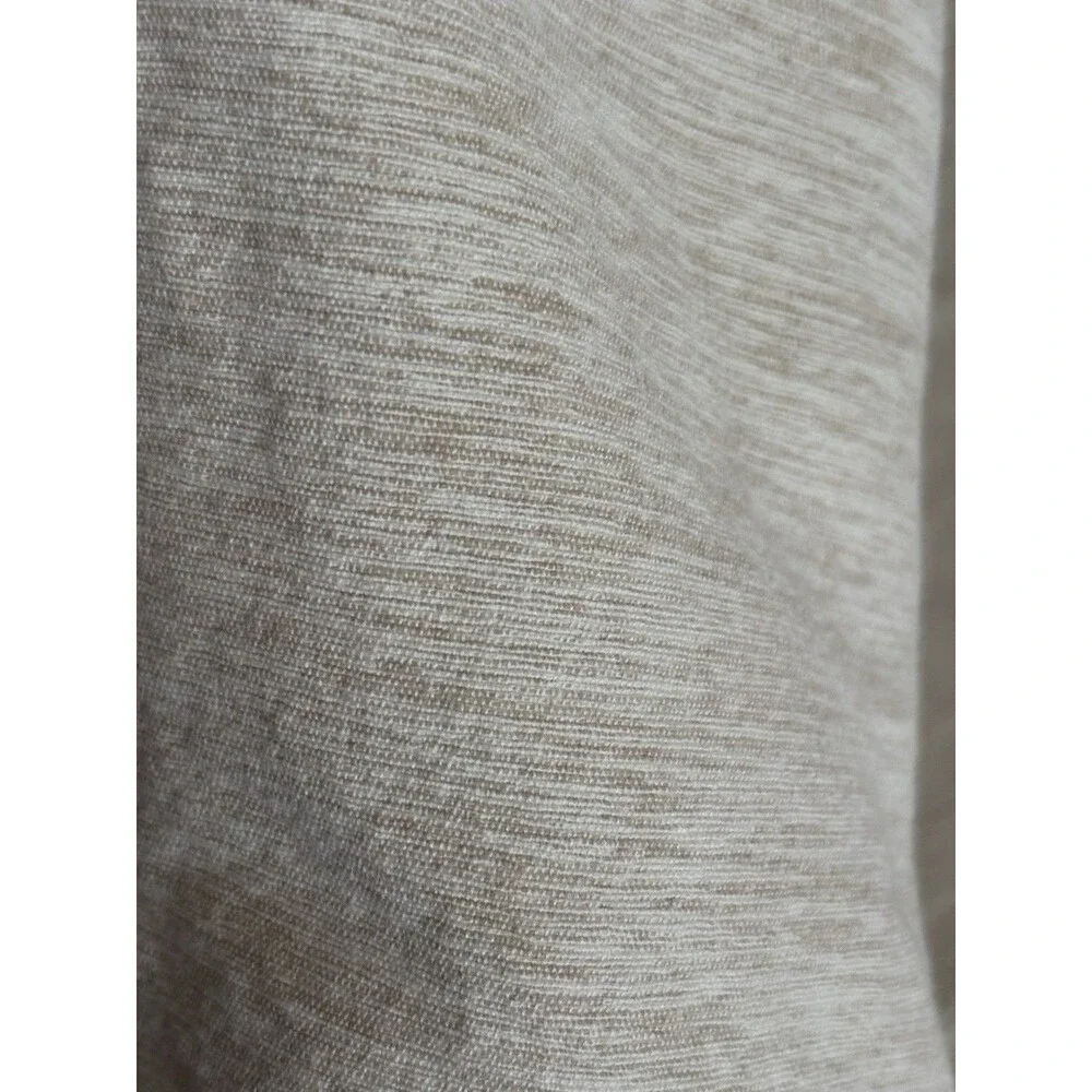 Crate & Barrel Linden Round Tablecloth 90 Inch Ecru Cotton Blend